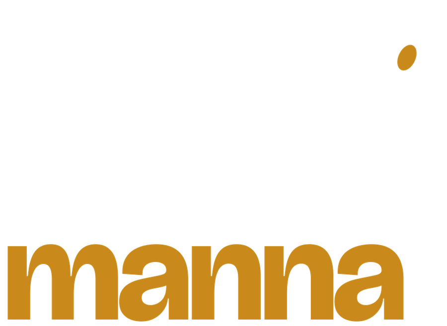 Eegemanna 로고: Eege는 흰색, manna는 꿀색, 만나 일곱 알 중 마지막 한 알만 꿀색